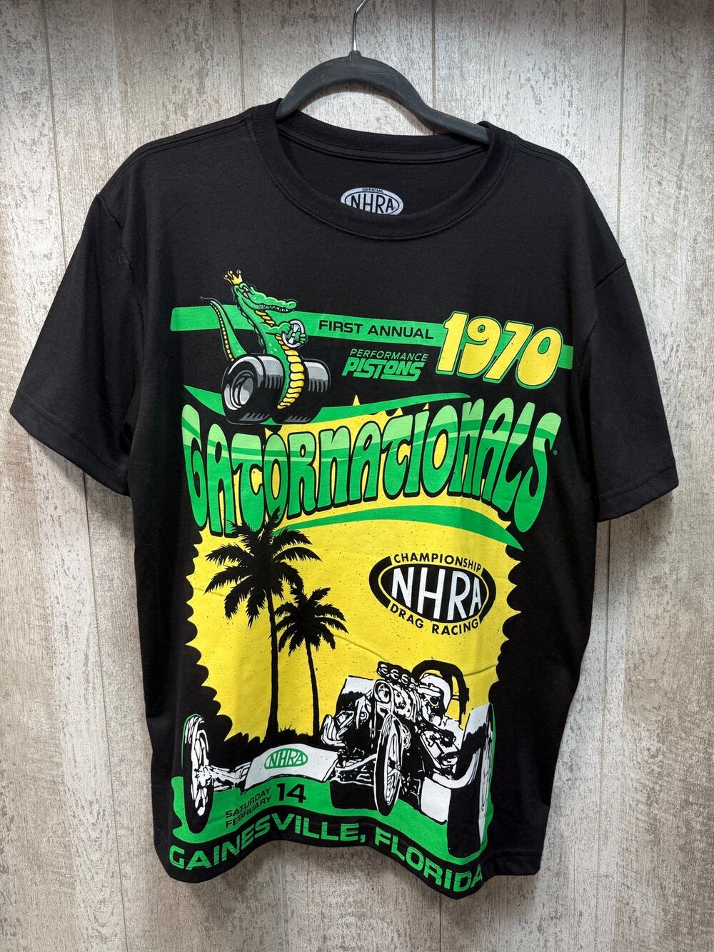 NHRA Gatornationals 2026 Graphic T-Shirt Small Black Drag Racing Gator Tee